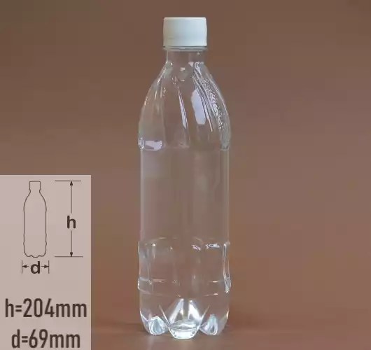 sticla PET 550ml cu capac cu autosigilare alb